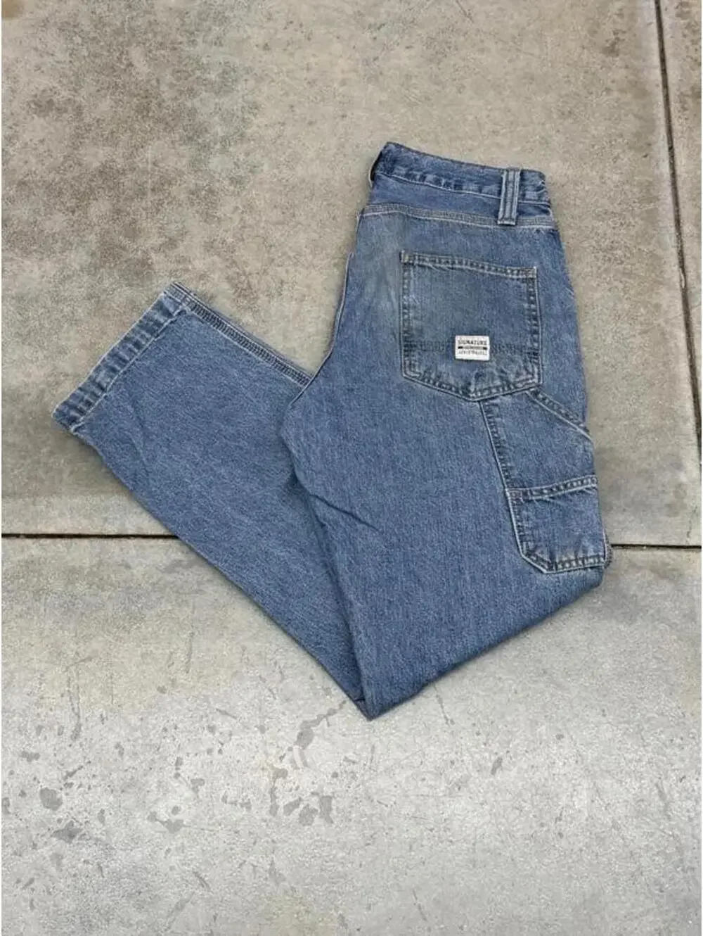 vintage levis faded blue relaxed baggy fit carpenter jeans size 30 x 32